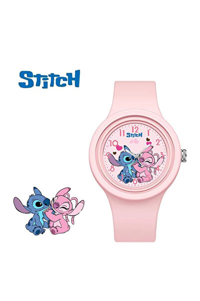 Choice Light Pink New Stitch Children Watches for Girls Silicone Strap Round ...
