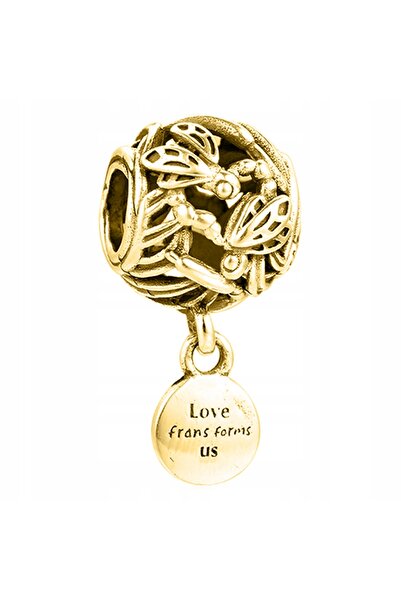 Larezo Pandantiv Tip Charm Pentru Bratari Modulare, Argint 925 Placat Cu Aur ...