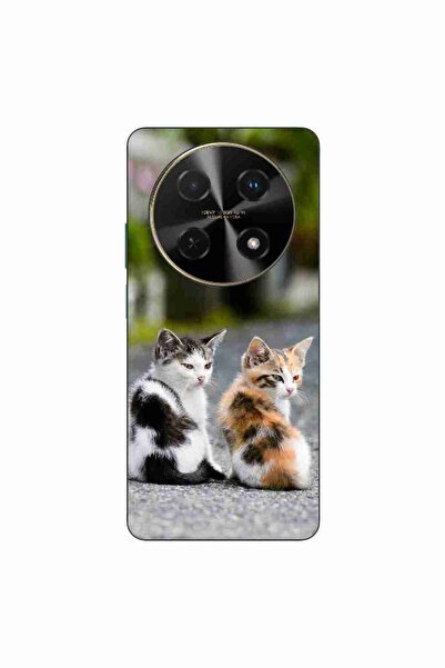 OEM Θήκη συμβατή με Huawei Nova 12i Σιλικόνης Gel TPU με σχέδιο γατάκια