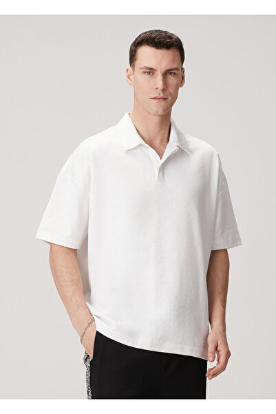 LES BENJAMINS Beyaz Polo Yaka T-shirt