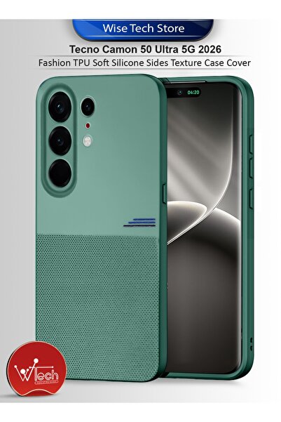Wtech غطاء حماية ناعم من السيليكون TPU بتصميم عصري لهاتف تكنو كامون 50 ألترا ...