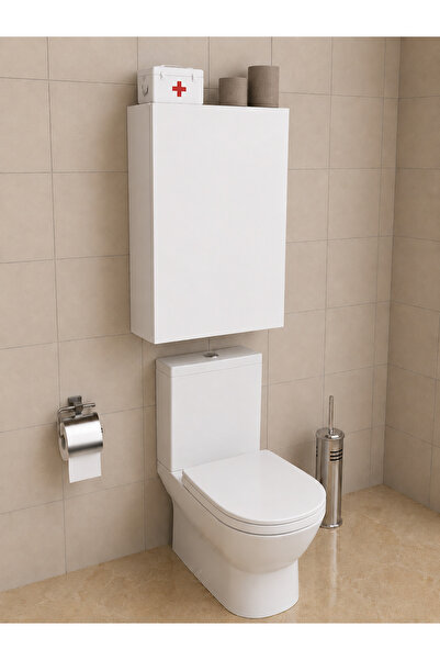 Nenu Nova Banyo Dolabı Kapaklı WC Üstü Depolama Çok Amaçlı Dolap Düzenleyici ...
