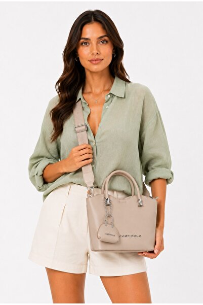 Just Polo Alessia Charm Medium Size Soft Leather Look Large Volume Mink Women...