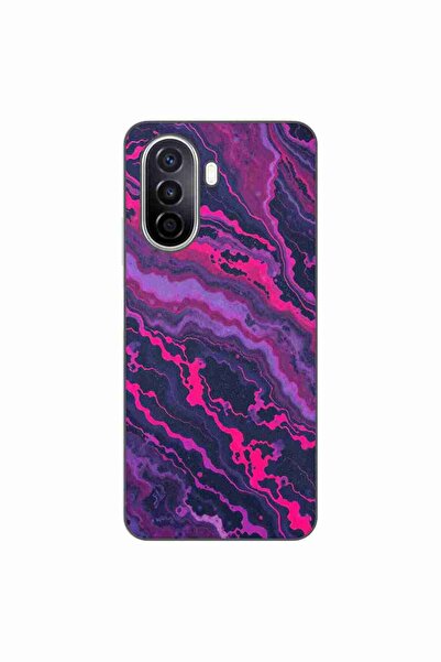 OEM Θήκη συμβατή με Huawei Nova Y70 Σιλικόνης Τζελ TPU Μοντέλο Μάρμαρο Μεσονυ...