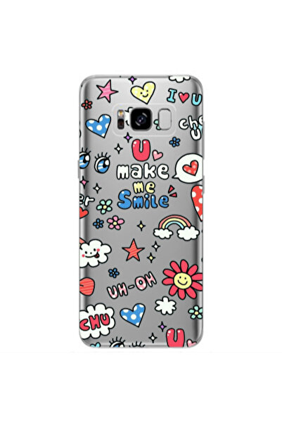 Other Samsung S8 Plus Rainbow flowers Transparent Silicone TPU Θήκη