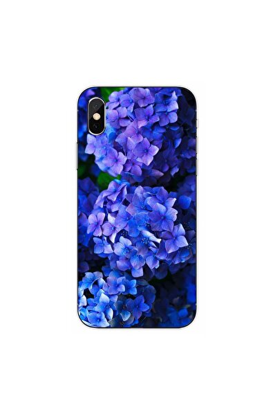 OEM Husa compatibila cu Apple iPhone X Silicon Gel Tpu Model Hortensii