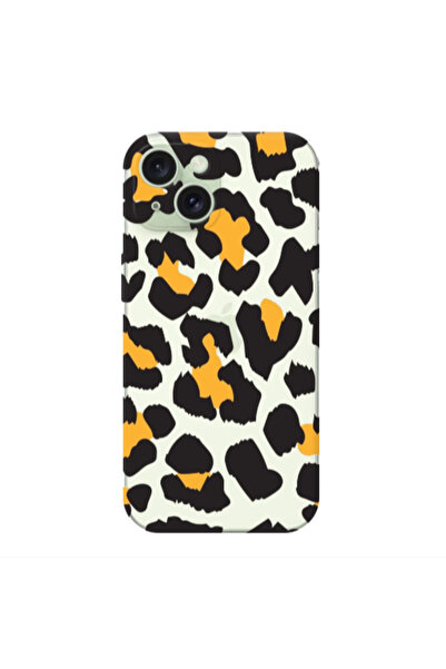 Other Apple iPhone 15 Plus Yellow leopard Transparent Silicone TPU Θήκη