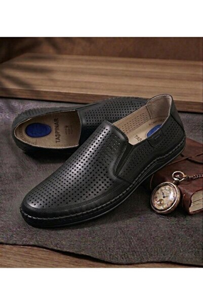 Taşpınar Ayakkabı 100% Genuine Leather Orthopedic Men's Summer Lightweight Co...