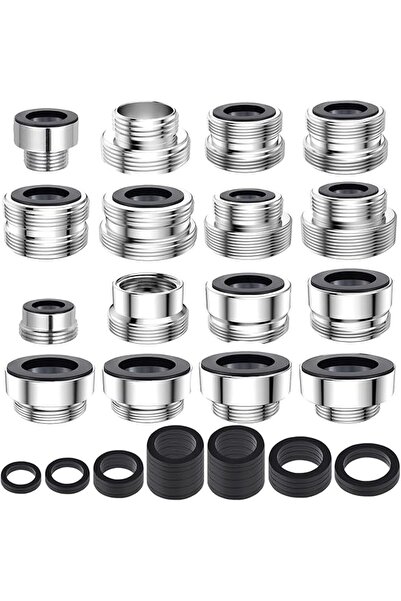 The Bros Brass Faucet Adapter Set, Hoses Adapter for Kitchen Sinks (16)
