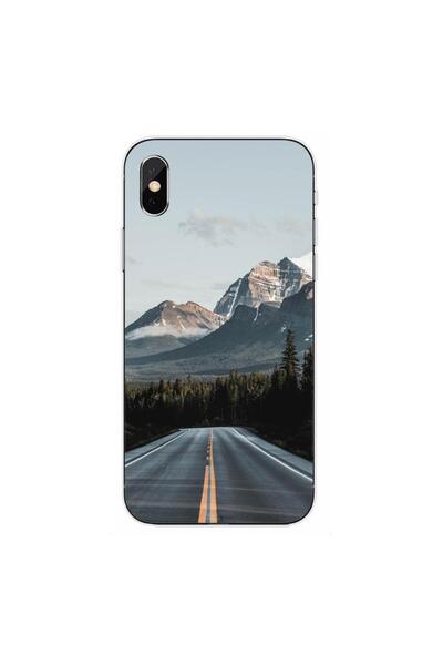 OEM Husa compatibila cu Apple iPhone XS Max Silicon Gel Tpu Model Mountain Road