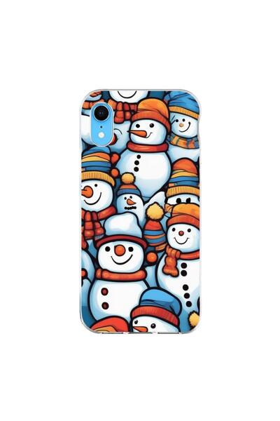 OEM Калъф, съвместим с Apple iPhone XR, силиконов гел TPU модел с десен Снеже...