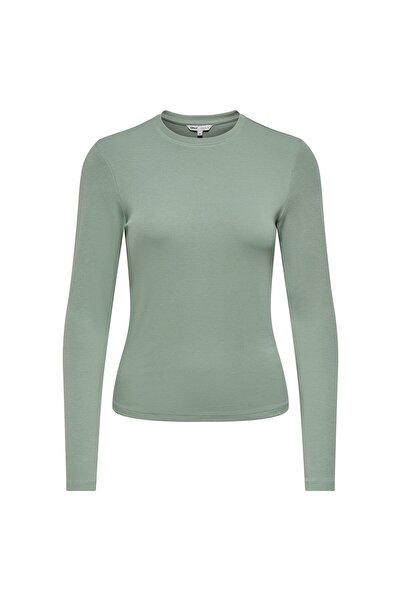 ONLY Damen Langarmshirt - ONLRILEY O-NECK TOP, Longsleeve, Rundhals, Cotton S...