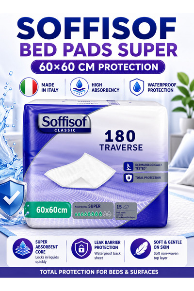 Soffisof فوط سرير فائقة الامتصاص 60×60 سم، فوط سرير للاستخدام مرة واحدة، فوط ...