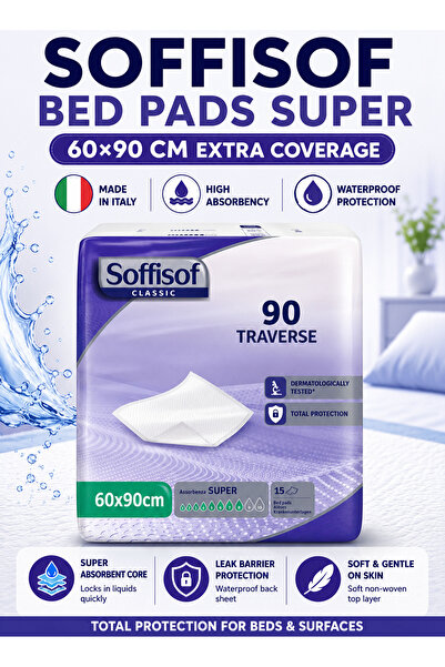 Soffisof فوط سرير فائقة الامتصاص 60×90 سم، فوط سرير للاستخدام مرة واحدة لسلس ...