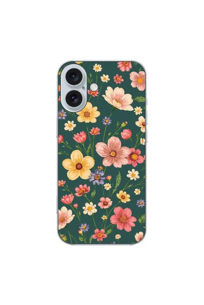 OEM Case compatible with Apple iPhone 16 Silicone Gel Tpu Pattern Vintage Spr...