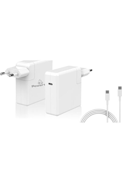 POWERTECH Φορτιστής φορητού υπολογιστή USB-C 61W 2.4A για Apple με καλώδιο τρ...