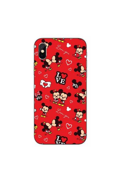 OEM Θήκη συμβατή με Apple iPhone XS, από σιλικόνη gel TPU, με σχέδιο Mickey L...