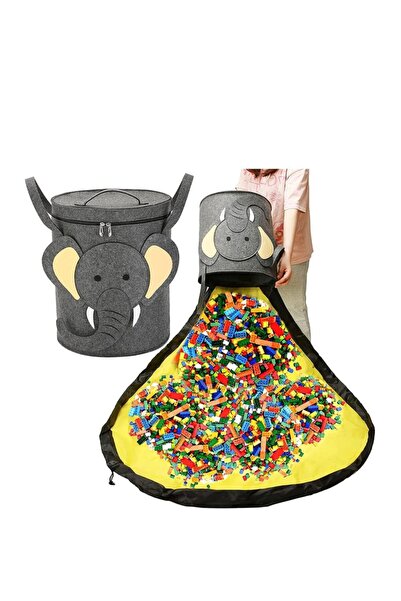 Arabest Children Toy Organizer with Anti-Dust Lid, Elephant Foldable Storage ...