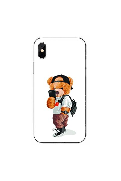 OEM Θήκη συμβατή με Apple iPhone XS από σιλικόνη gel TPU με σχέδιο αρκουδάκι ...