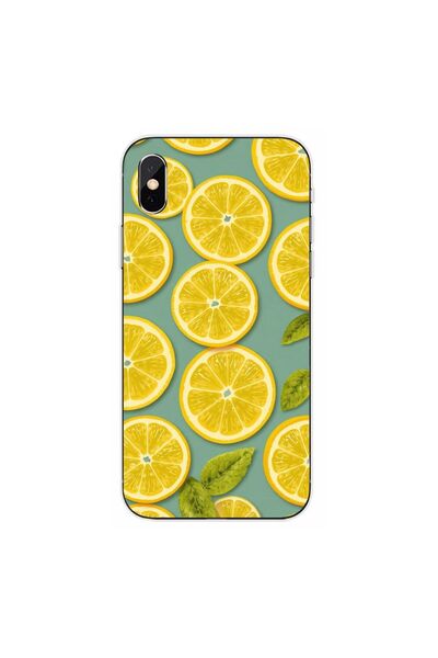 OEM Husa compatibila cu Apple iPhone XS Max Silicon Gel Tpu Model Summer Lemo...