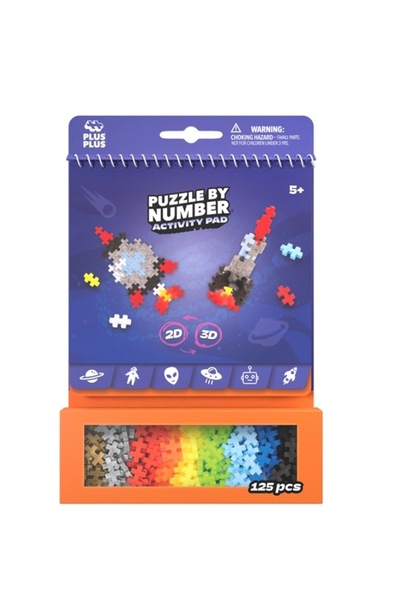 Plus Plus 125 Piece Puzzle Activity Pad Space Themed
