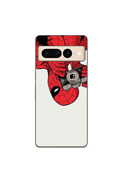 OEM Калъф, съвместим с Google Pixel 7 Pro, силиконов гел TPU, модел Спайдърмен
