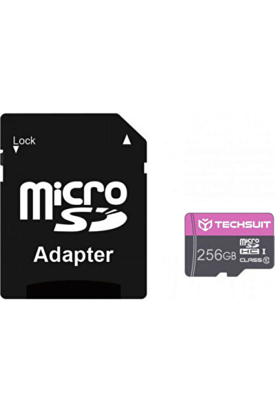 Techsuit microSDHC 256GB Κλάση 10 10MB/s Κάρτα Μνήμης με Αντάπτορα