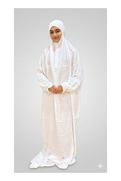 Generic Women's One-Piece Islamic Prayer Dress with Attached Scarf, Premium C...