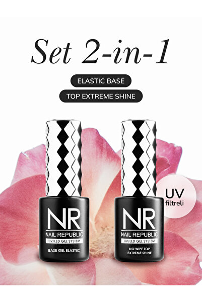 Nail Republic Kalıcı Oje Seti Elastic Base & Top Extreme Shine - Esnek Güçlen...
