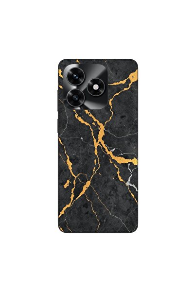 OEM Husa compatibila cu Honor X5c Plus Silicon Gel Tpu Model Noir Gold Marble
