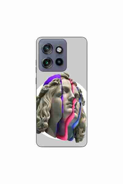 OEM Θήκη συμβατή με Motorola Edge 50 Neo Σιλικόνης Τζελ TPU Μοντέλο Neon Ruins