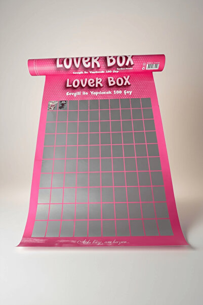 TAKIŞTIR Lover Box Sevgili Ile Yapılacak 100 Şey Kazınabilir Poster