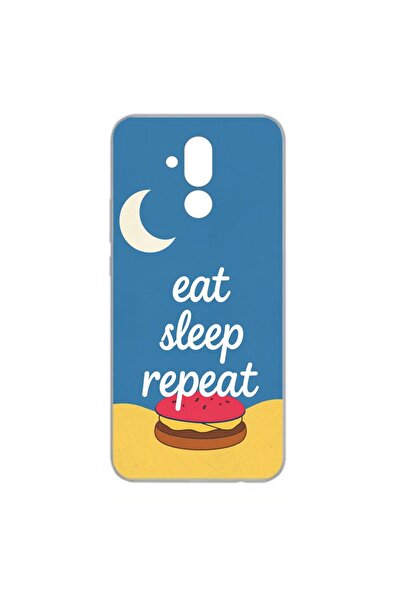 OEM Θήκη συμβατή με Huawei Mate 20 Lite από σιλικόνη TPU με σχέδιο Eat Sleep ...
