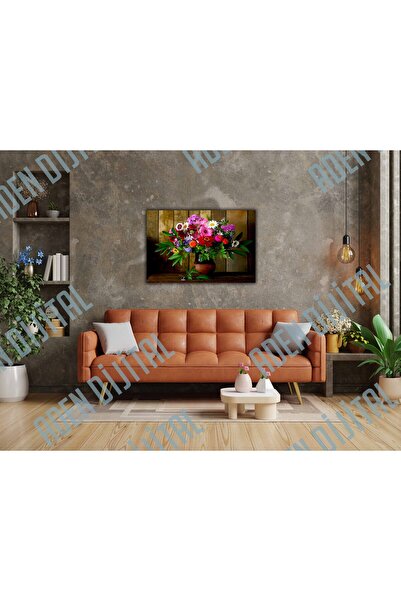 Aden TABLOU PE PÂNZĂ CU FLORI DECORATIVE DIGITALE