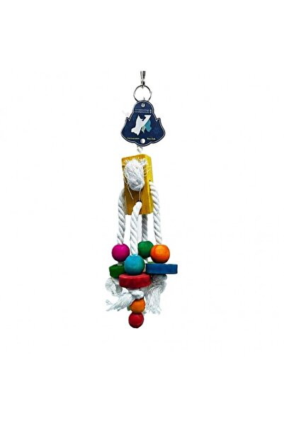 Pet Club PETS CLUB Natural Wooden Bird Toy – Multi-Textured Hanging Foraging ...