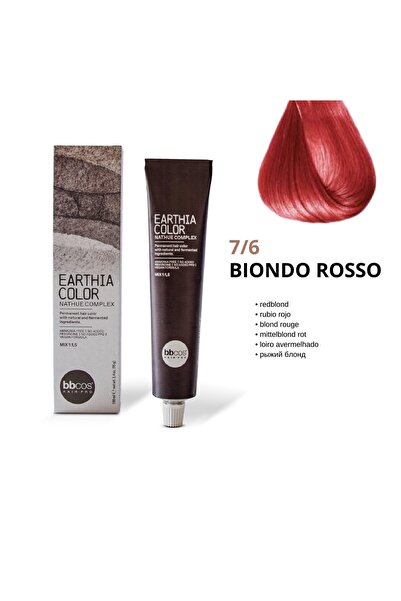 Bbcos Hair Pro Earthia Color Nathue Complex Permanent Hair Dye, 7/6 Reddish B...