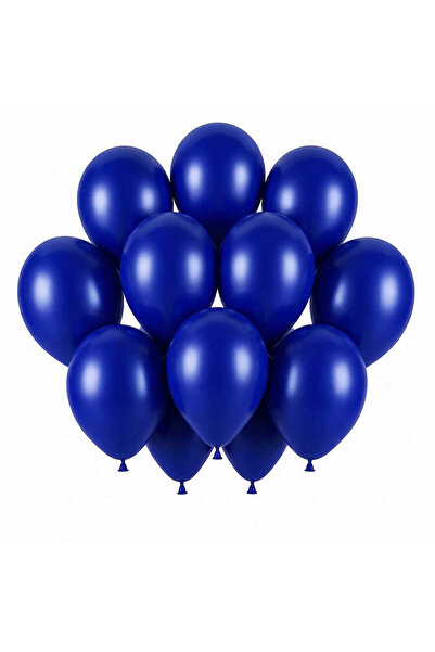 BeySüS Navy Blue Color Latex Pastel Balloon (30 cm) - 12 Pieces