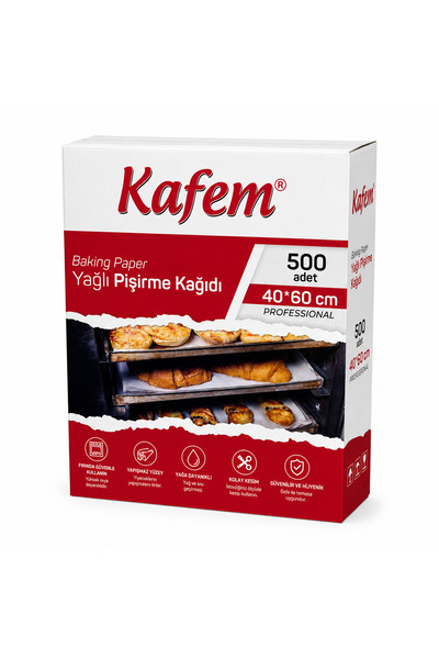 BARIŞKAN ورق خبز مقاوم للزيت 40x60 سم 500 ورقة 1 قطعة