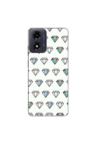OEM Калъф, съвместим с Motorola Moto G04, силиконов гел TPU, с диамантен десе...