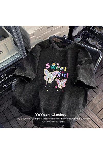 bellanova Unisex Oversize Printed T-Shirt Streetwear Comfortable Fit Daily Pr...