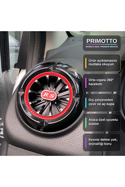 PRIMOTTO Renault Clio 4 Uyumlu RS Premium Menfez 2 ADET (Işıksız)