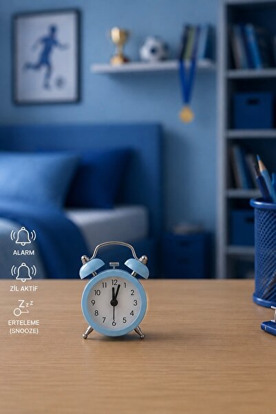 S.POLO HEDİYELİK ANALOG ALARMLI MASA SAATİ