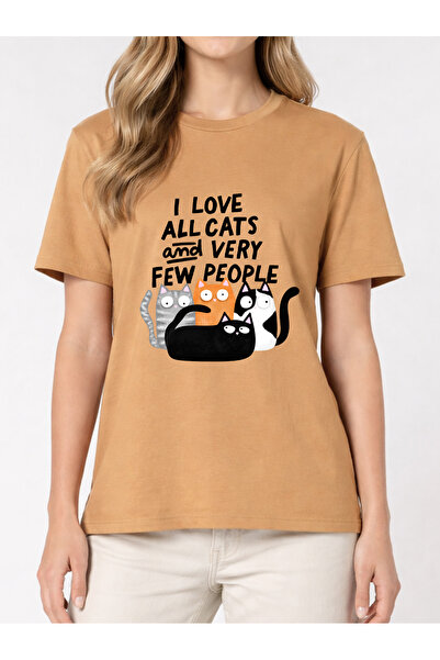Cu Pisici Tricou din bumbac organic Premium-I Love All Cats and Few People, U...