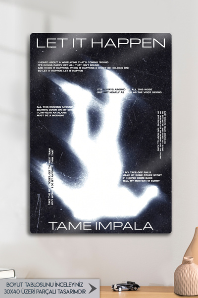 DekorHane Metal Baskı - Tame Impala, Let It Happen, Αφίσα Impala με εξώφυλλο ...