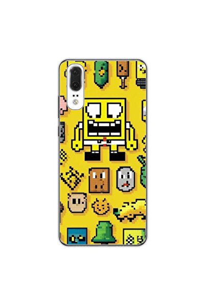 OEM Husa compatibila cu Huawei P20 Silicon Gel Tpu Model Pixel Art Spongebob