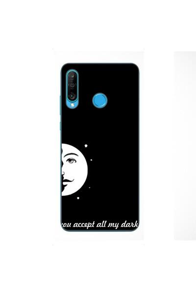 OEM Husa compatibila cu Huawei P30 Lite Silicon Gel Tpu Model Cupluri Model Luna
