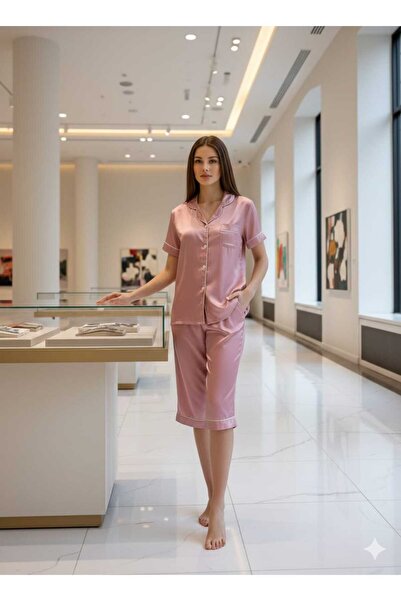 Alsadfine innovations Summer Women's Satin Pajama Set - Sophisticated Style a...