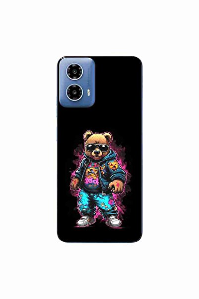OEM Θήκη συμβατή με Motorola Moto G34 Σιλικόνης Gel TPU με σχέδιο Αρκούδας, Μ...