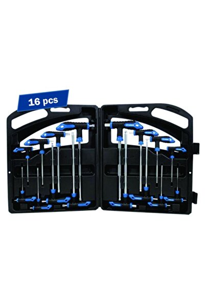 Hyundai Set de 16 chei HEX + TORX cu mâner tip T HY-59551