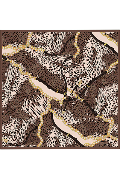 Aker Brown 90X90 Silk Twill Scarf